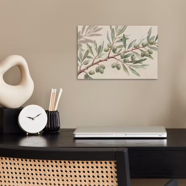 Poster - Olijftak - Bladeren - Natuur - Groen - Beige — 2
