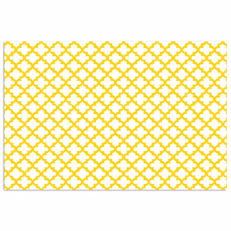 Poster - Patroon - Geometrisch - Klassiek - Geel — 1