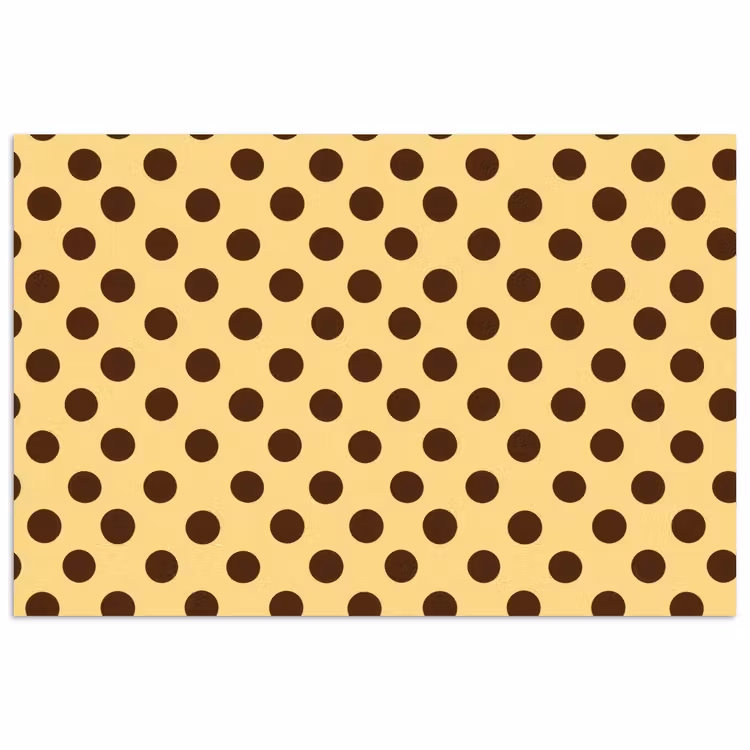 Poster - Polka Dot - Stippen - Retro - Geel - Bruin — 1