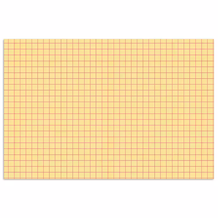 Poster - Ruitjes - Grid - Minimalistisch - Geel - Roze — 1