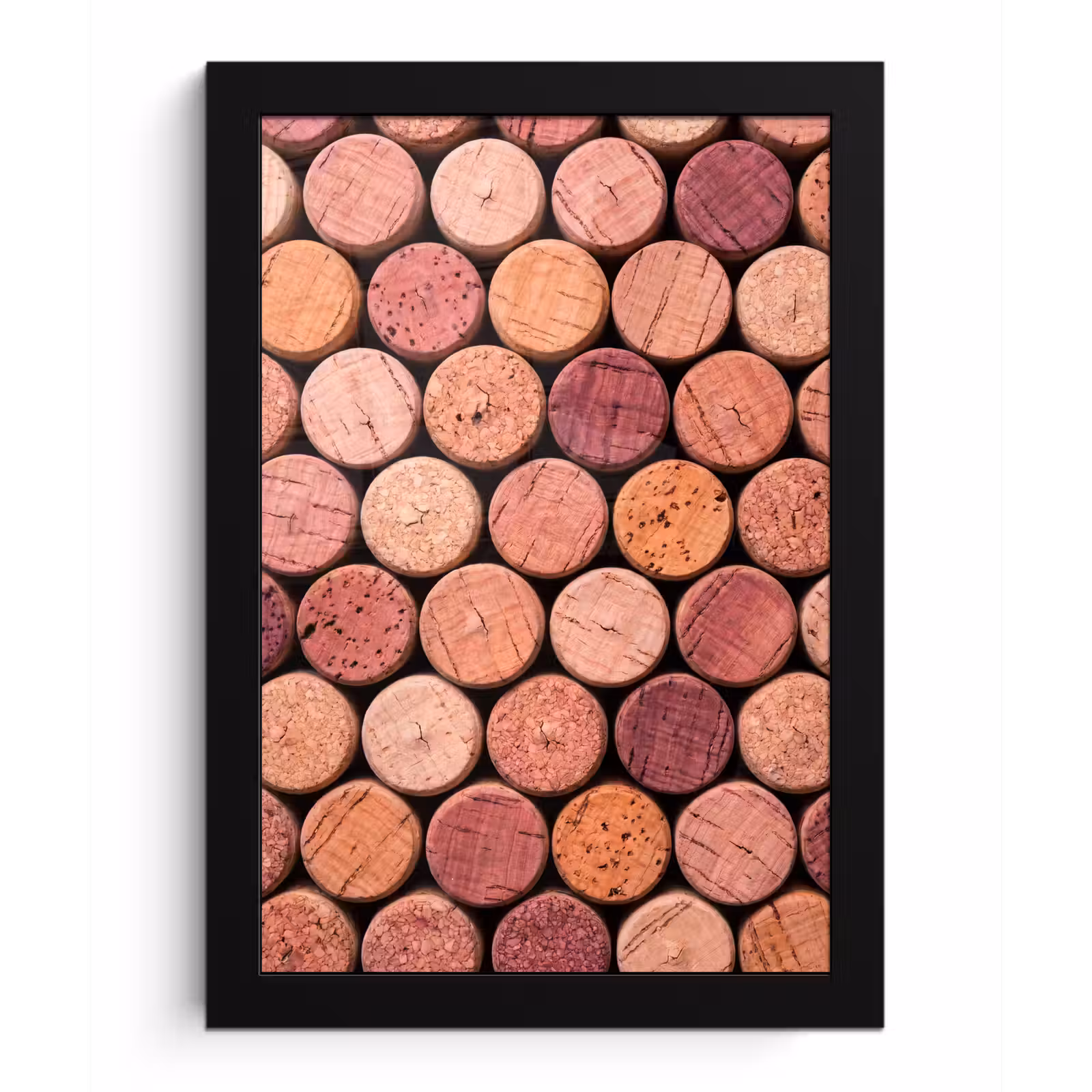 Poster met lijst - Kurk - Patroon - Abstract - Modern - Rood — 1