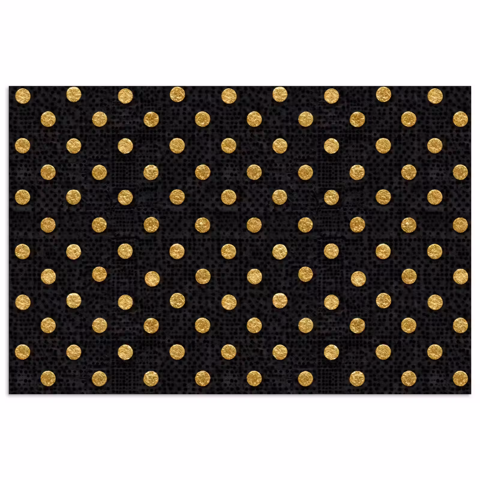 Poster - Polka Dot - Stippen - Goud - Zwart — 1