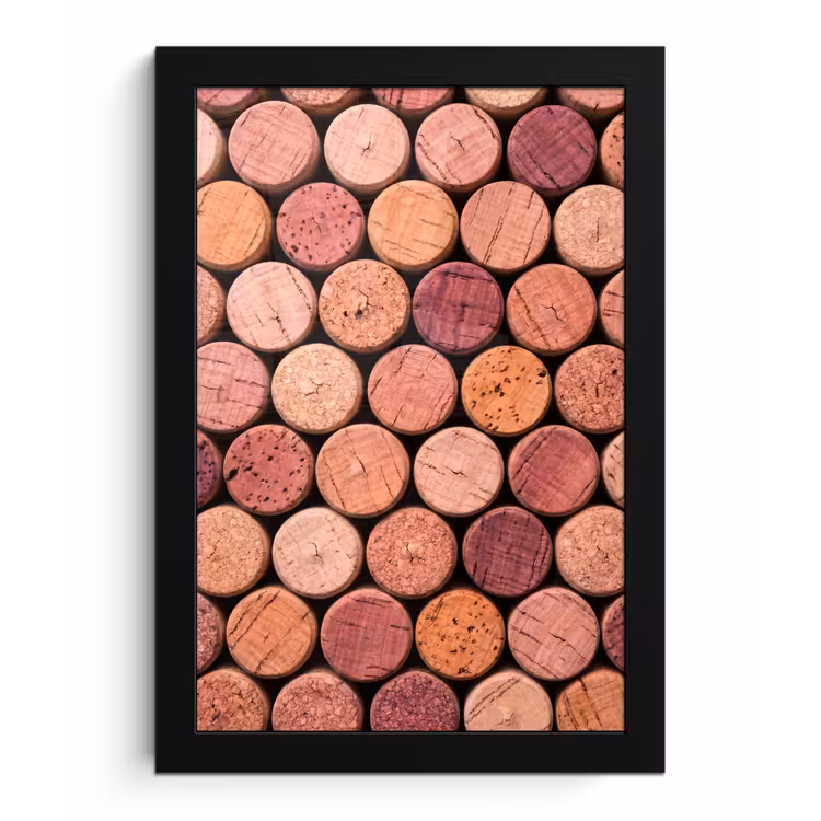 Poster met lijst - Kurk - Patroon - Abstract - Modern - Rood — 1