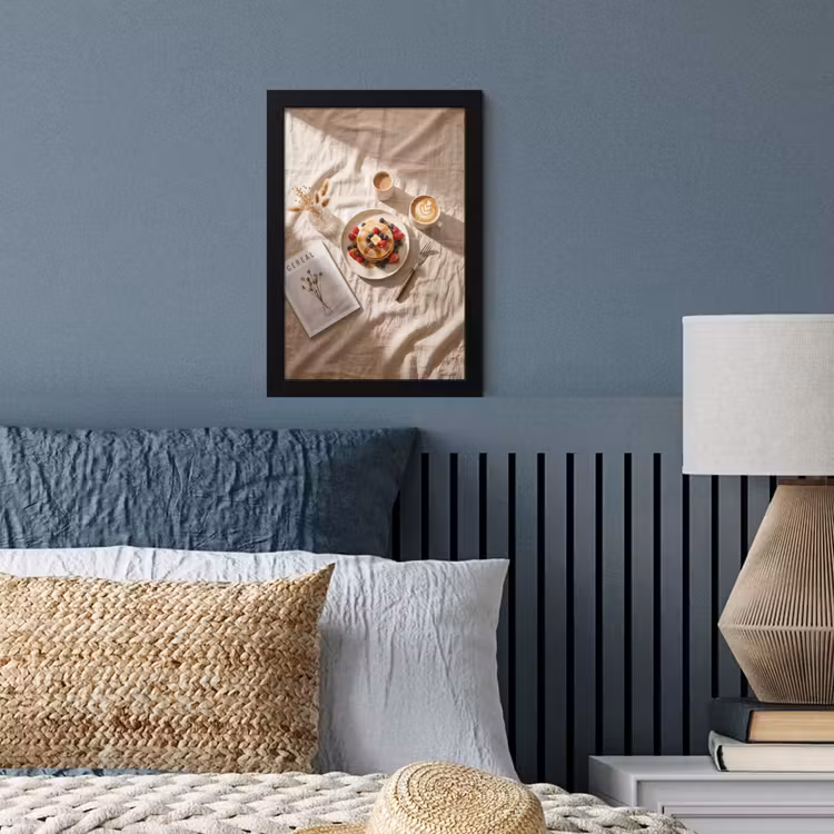 Poster met lijst - Pannenkoeken - Bessen - Ontbijt - Modern - Beige — 4