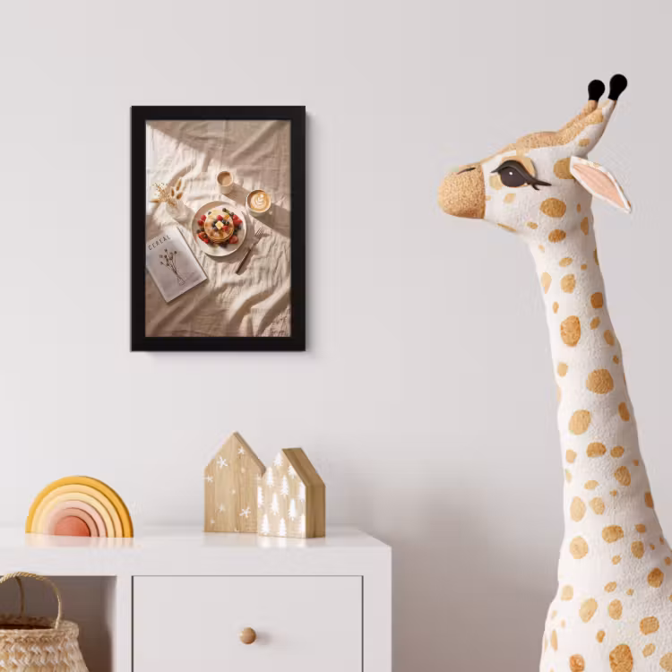 Poster met lijst - Pannenkoeken - Bessen - Ontbijt - Modern - Beige — 5