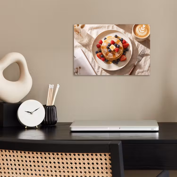 Poster - Pannenkoeken - Bessen - Ontbijt - Modern - Beige — 2