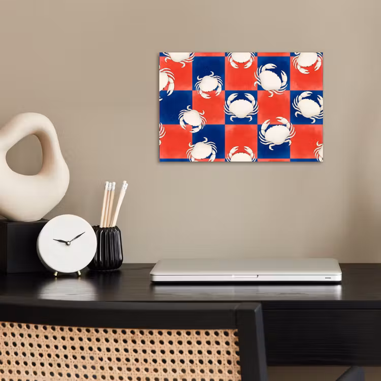 Poster - Patroon - Zeeleven - Rood - Blauw - Abstract — 2