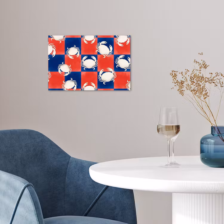 Poster - Patroon - Zeeleven - Rood - Blauw - Abstract — 4