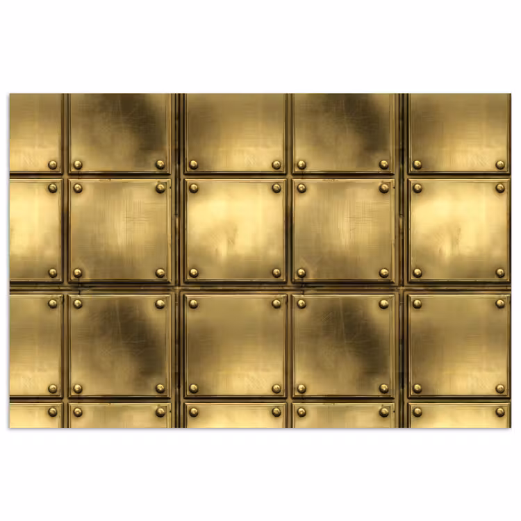 Poster - Platen - Industrieel - Stoer - Goud — 1