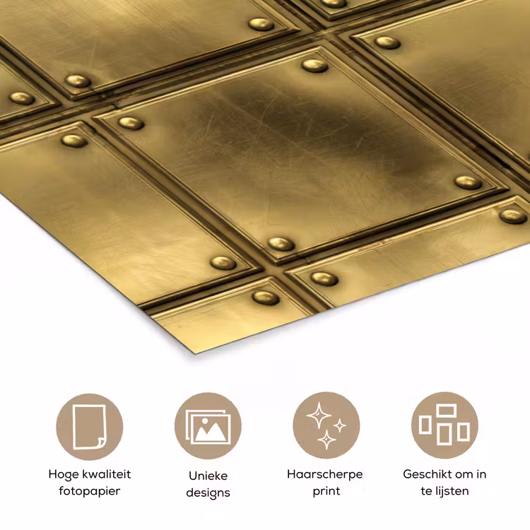 Poster - Platen - Industrieel - Stoer - Goud — 5