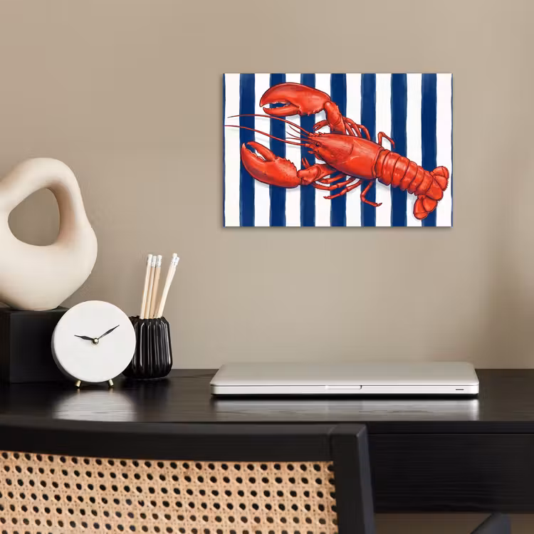 Poster - Schaaldier - Kreeft - Marine - Illustratie - Rood — 2