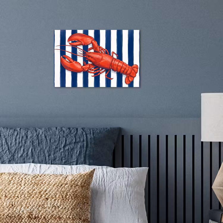 Poster - Schaaldier - Kreeft - Marine - Illustratie - Rood — 3