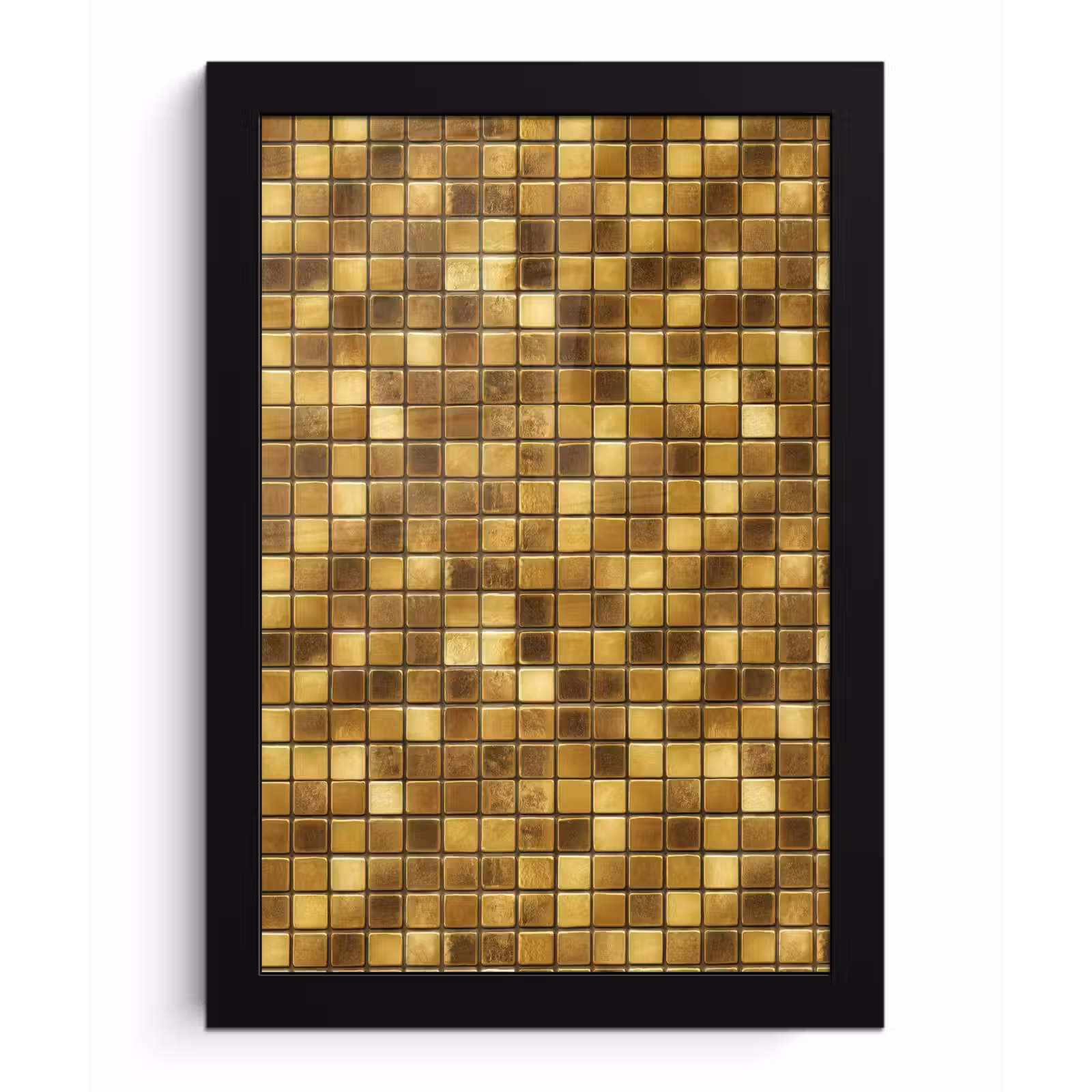 Poster met lijst - Tegels - Mozaïek - Luxe - Warm Goud — 1