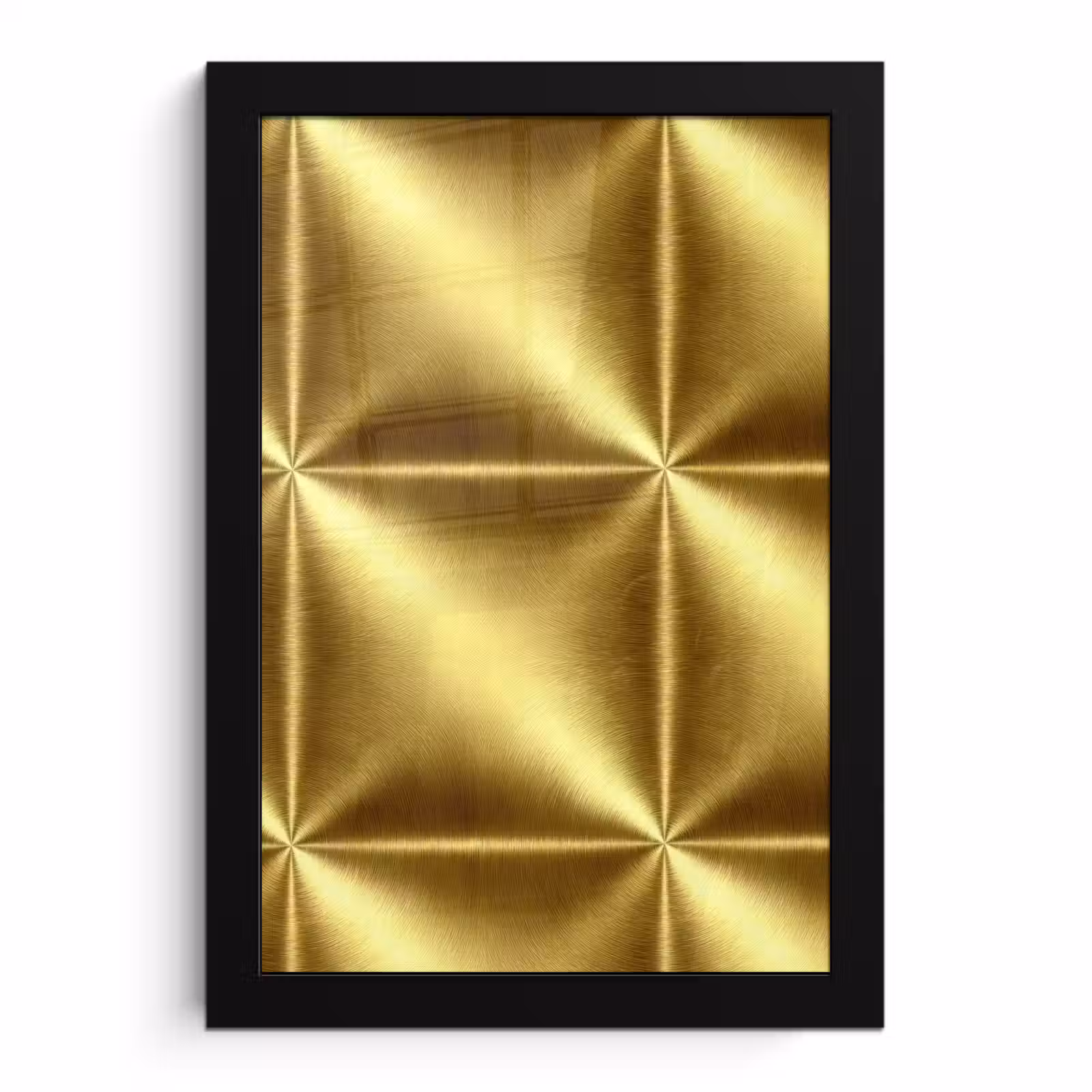 Poster met lijst - Textuur - Geborsteld Goud - Industrieel - Metallic — 1
