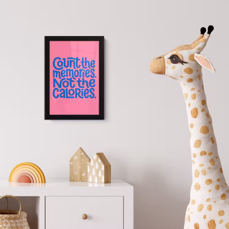 Poster met lijst - Memories - Roze - Blauw - Quote — 5