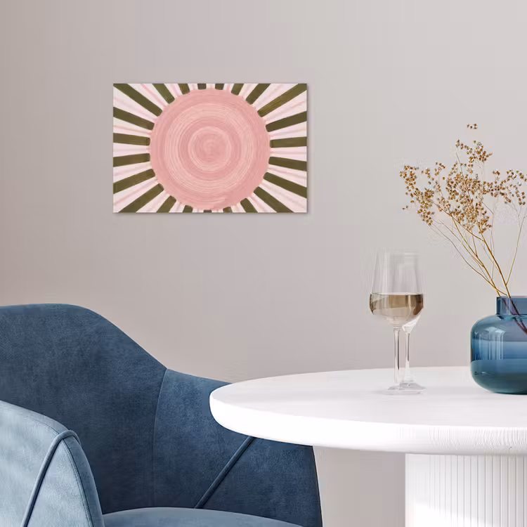 Poster - Patroon - Cirkel - Stralen - Abstract - Roze — 4