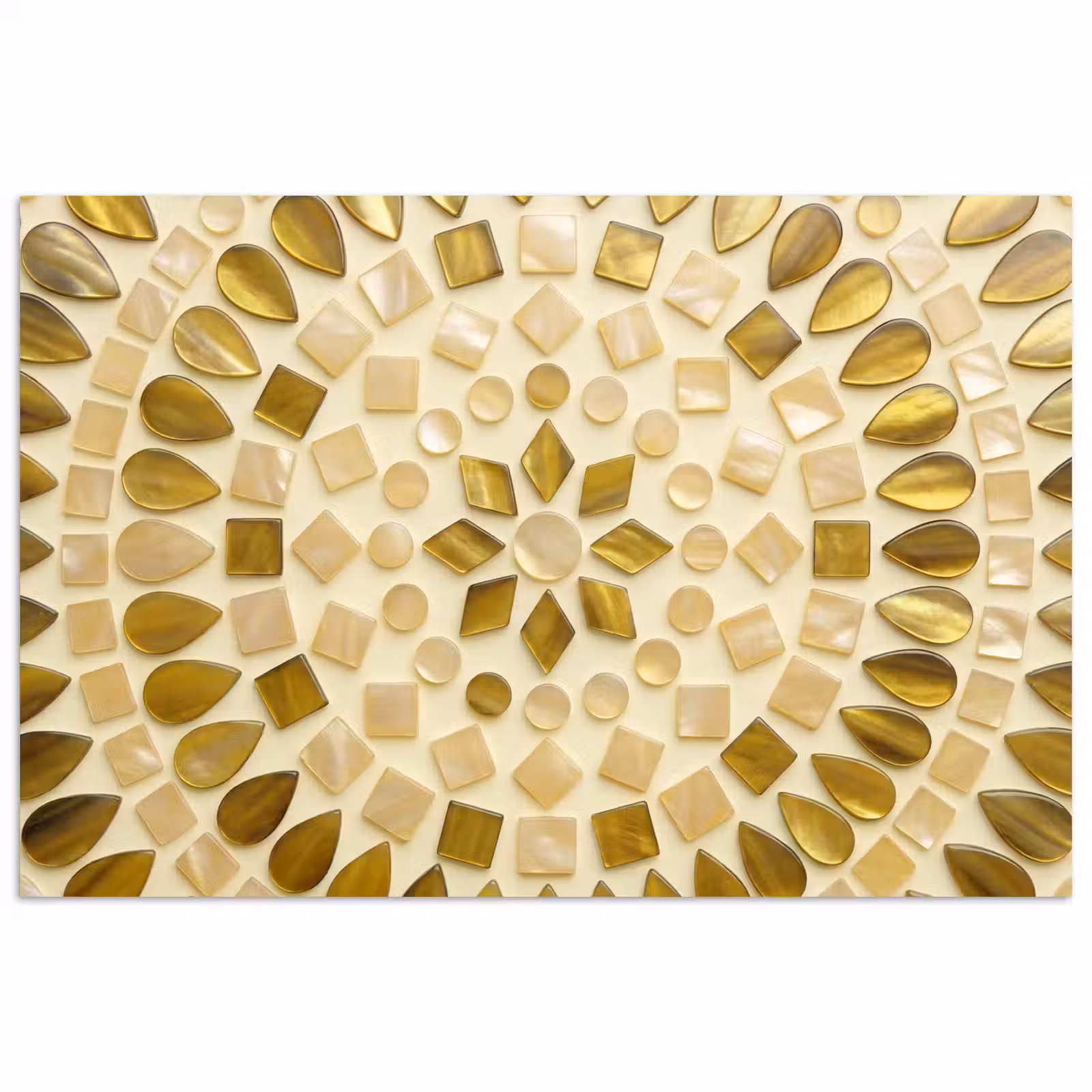 Poster - Patroon - Vormen - Mozaïek - Abstract - Goud — 1
