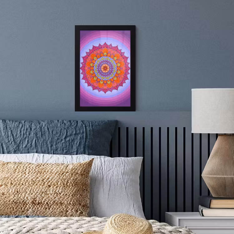 Poster met lijst - Mandala - Cirkel - Abstract - Kleurrijk - Patroon — 4