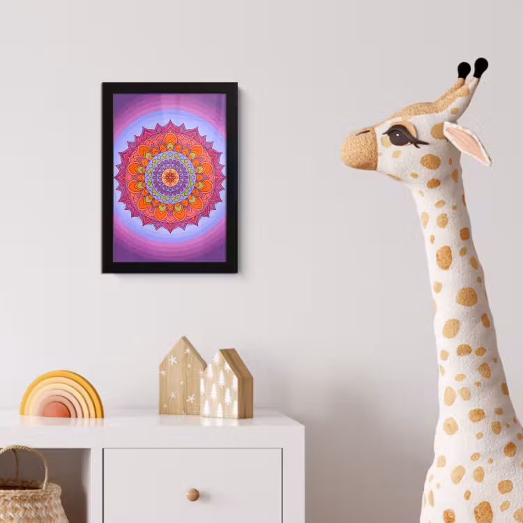 Poster met lijst - Mandala - Cirkel - Abstract - Kleurrijk - Patroon — 5