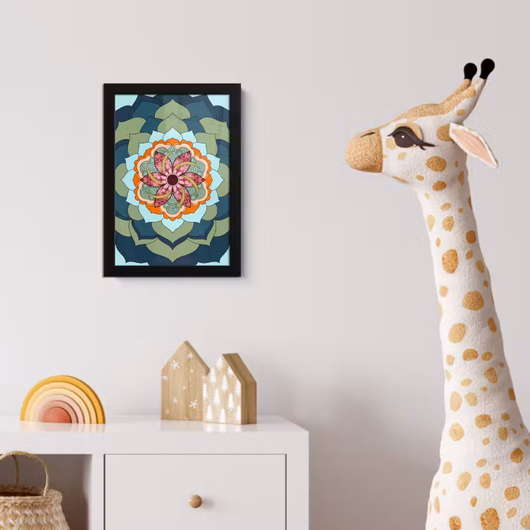Poster met lijst - Mandala - Geometrisch - Kunst - Decoratief - Kleurrijk — 5