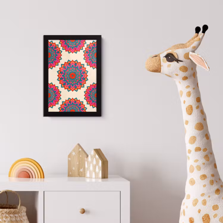 Poster met lijst - Mandala - Patroon - Abstract - Kleurrijk - Modern — 5