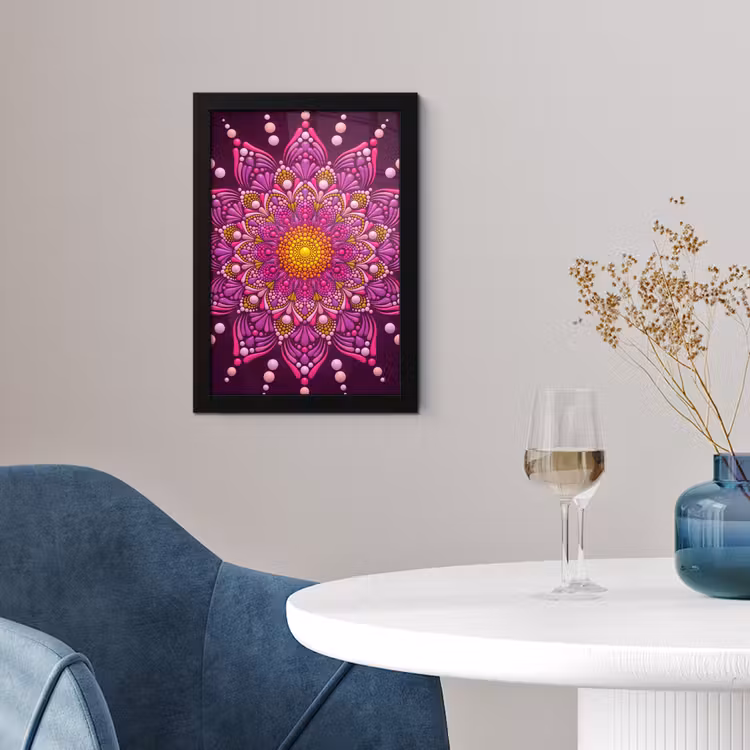 Poster met lijst - Patroon - Stippen - Abstract - Kleurrijk — 2