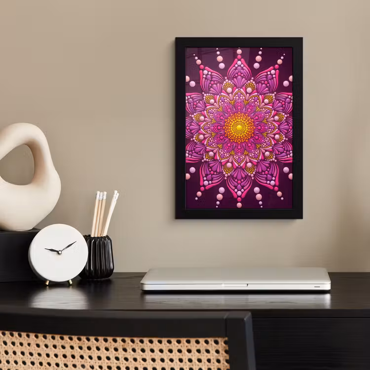 Poster met lijst - Patroon - Stippen - Abstract - Kleurrijk — 3