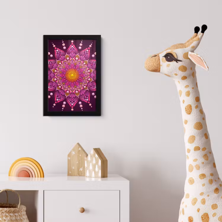 Poster met lijst - Patroon - Stippen - Abstract - Kleurrijk — 5