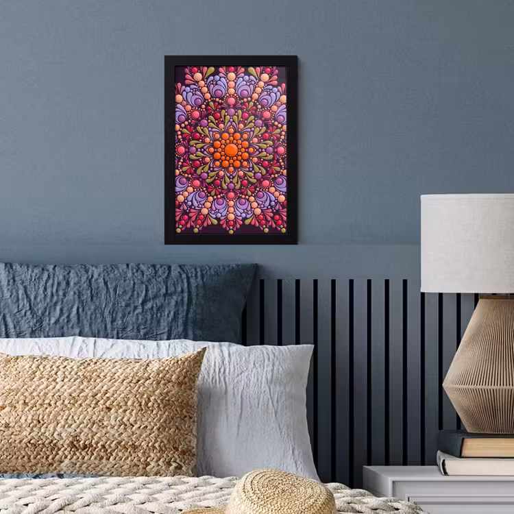 Poster met lijst - Patroon - Stippen - Abstract - Modern - Kleurrijk — 4