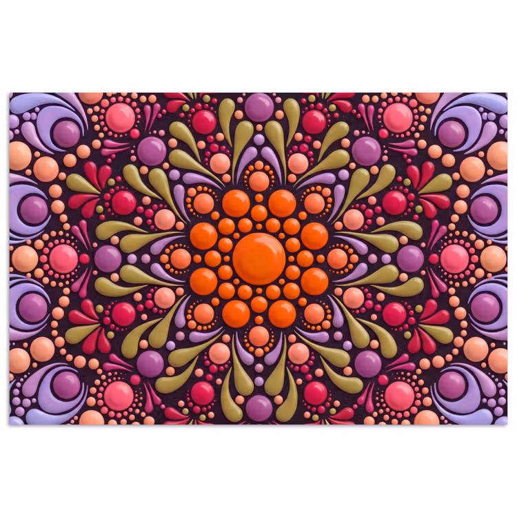 Poster - Patroon - Stippen - Abstract - Modern - Kleurrijk — 1