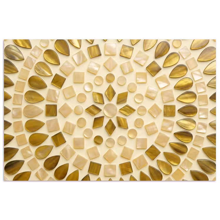 Poster - Patroon - Vormen - Mozaïek - Abstract - Goud — 1