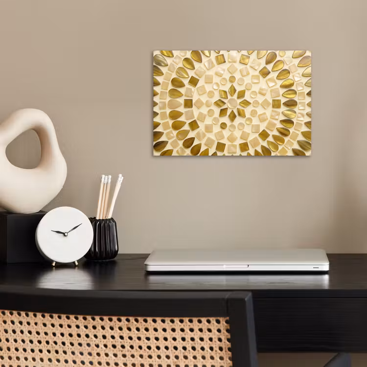 Poster - Patroon - Vormen - Mozaïek - Abstract - Goud — 2