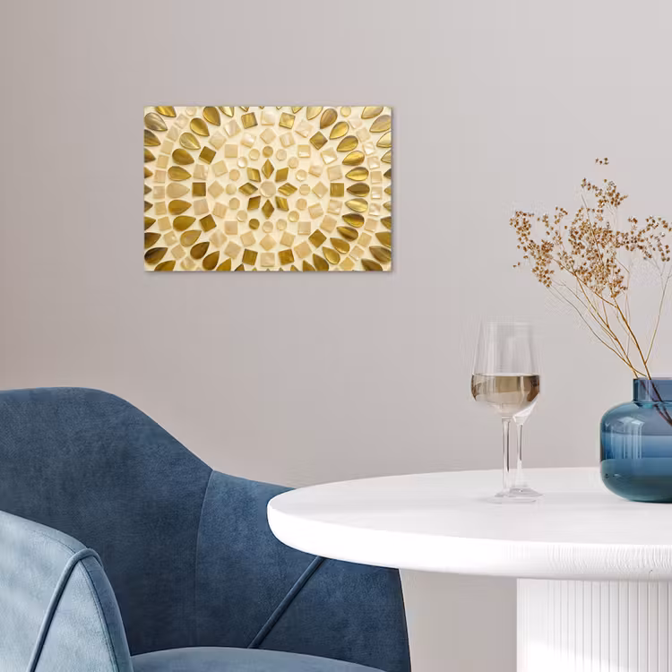Poster - Patroon - Vormen - Mozaïek - Abstract - Goud — 4