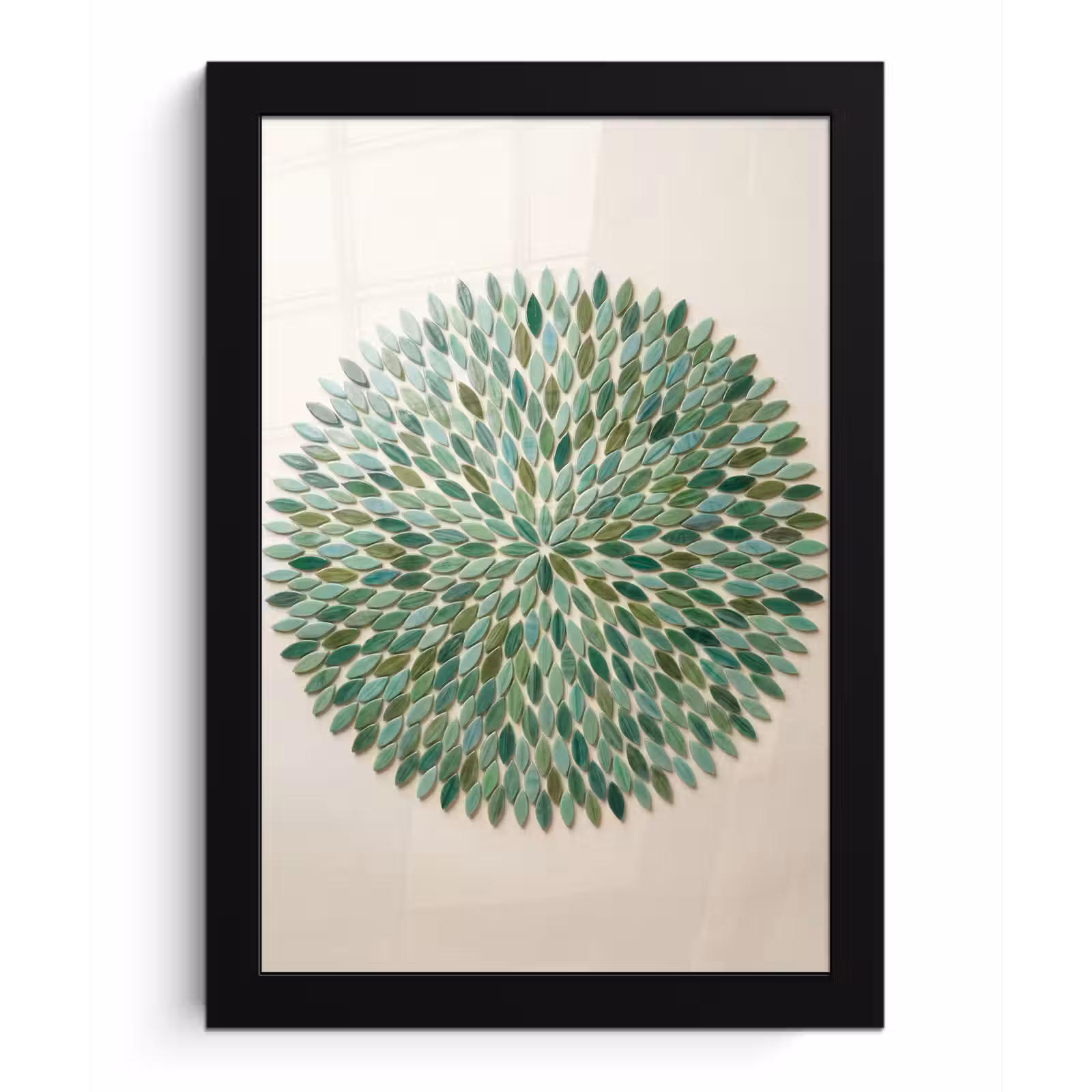 Poster met lijst - Patroon - Blad - Groen - Abstract — 1