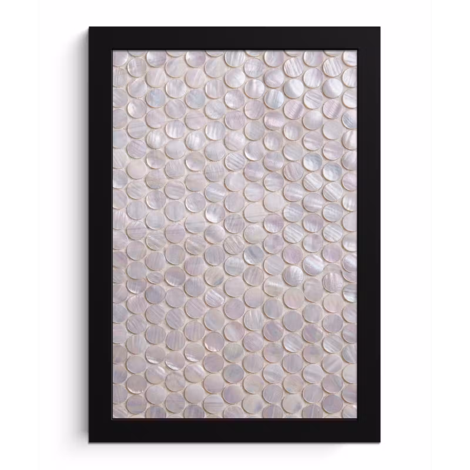 Poster met lijst - Patroon - Cirkels - Abstract - Modern - Wit — 1
