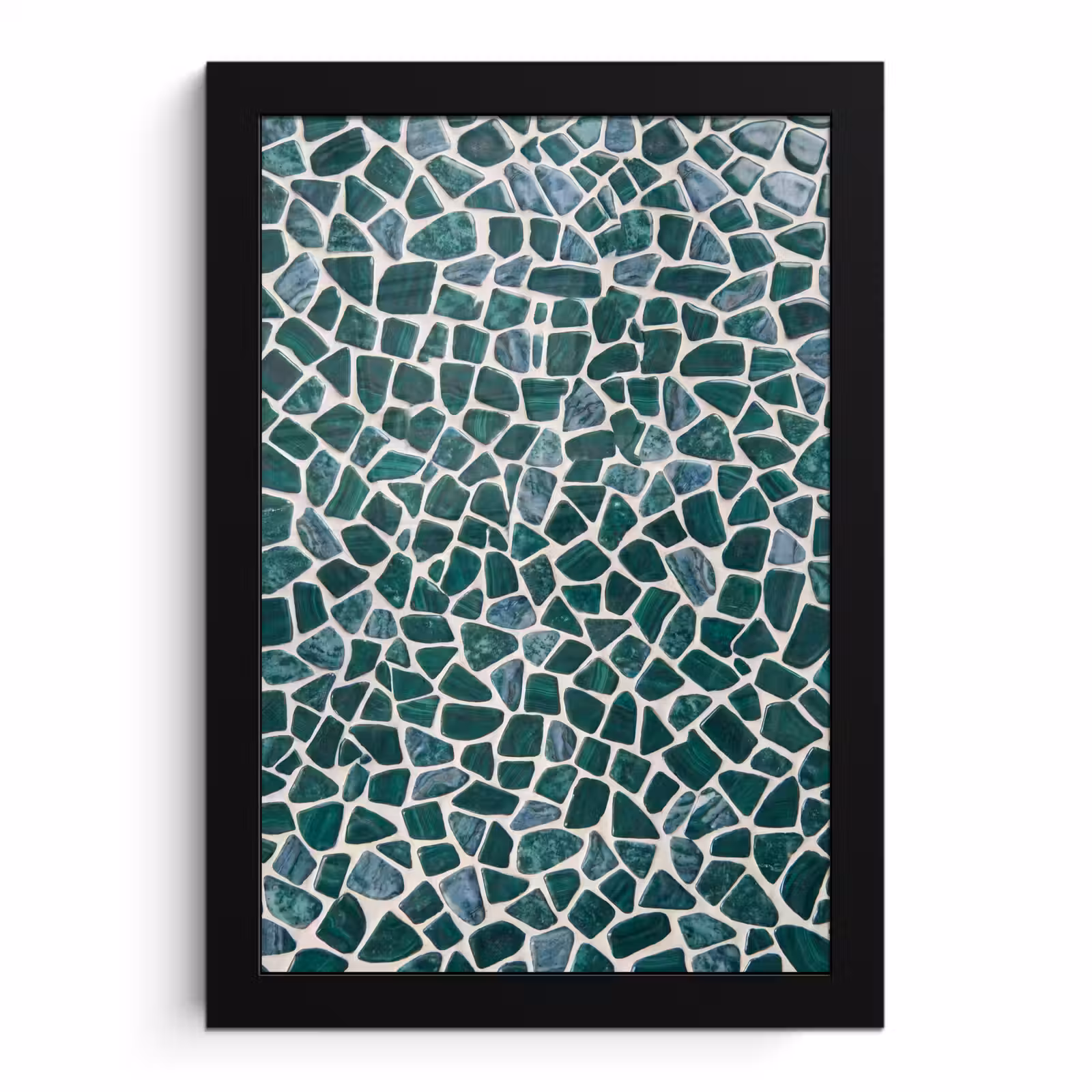 Poster met lijst - Textuur - Steen - Groen - Abstract - Patroon — 1