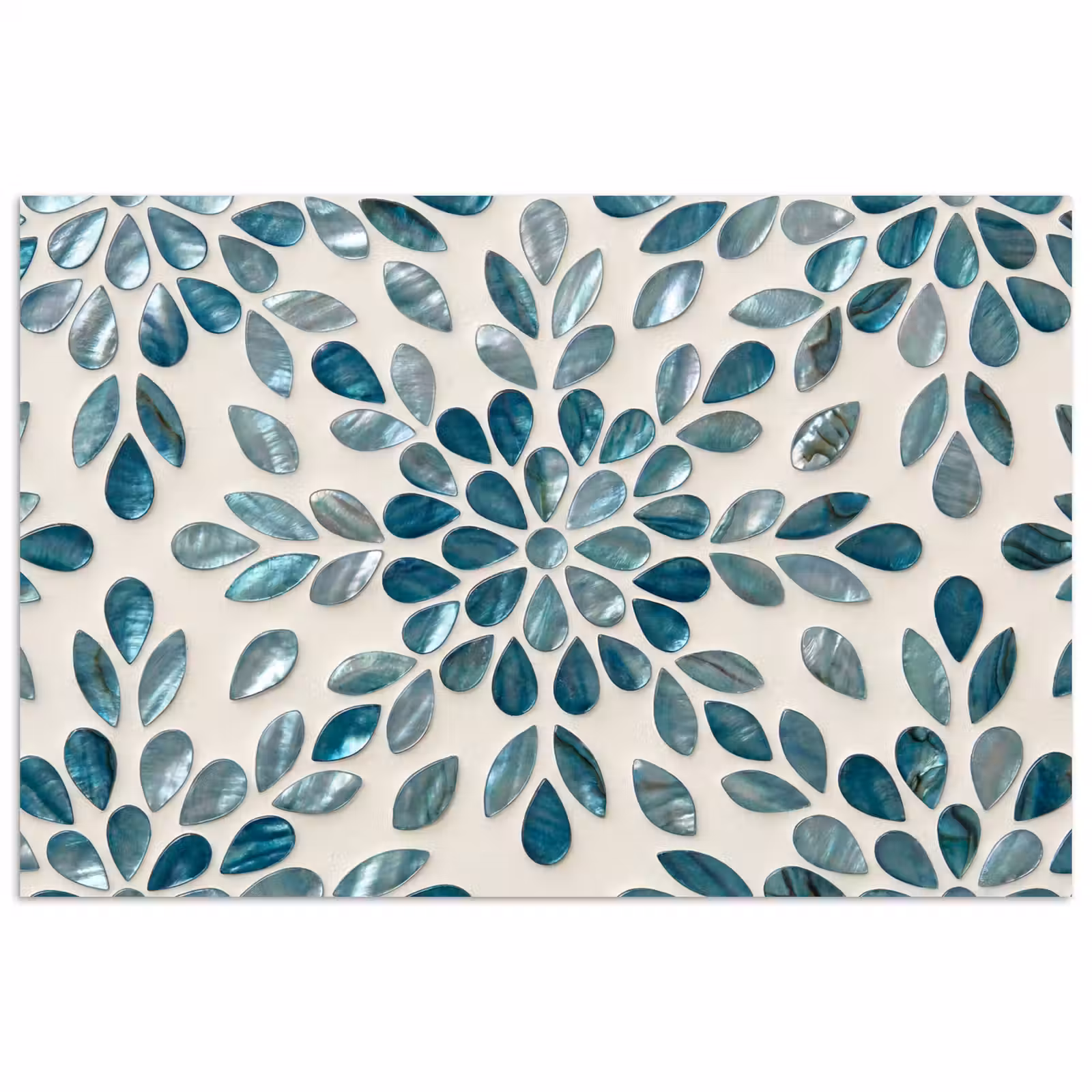 Poster - Patroon - Bladeren - Abstract - Modern - Turquoise — 1