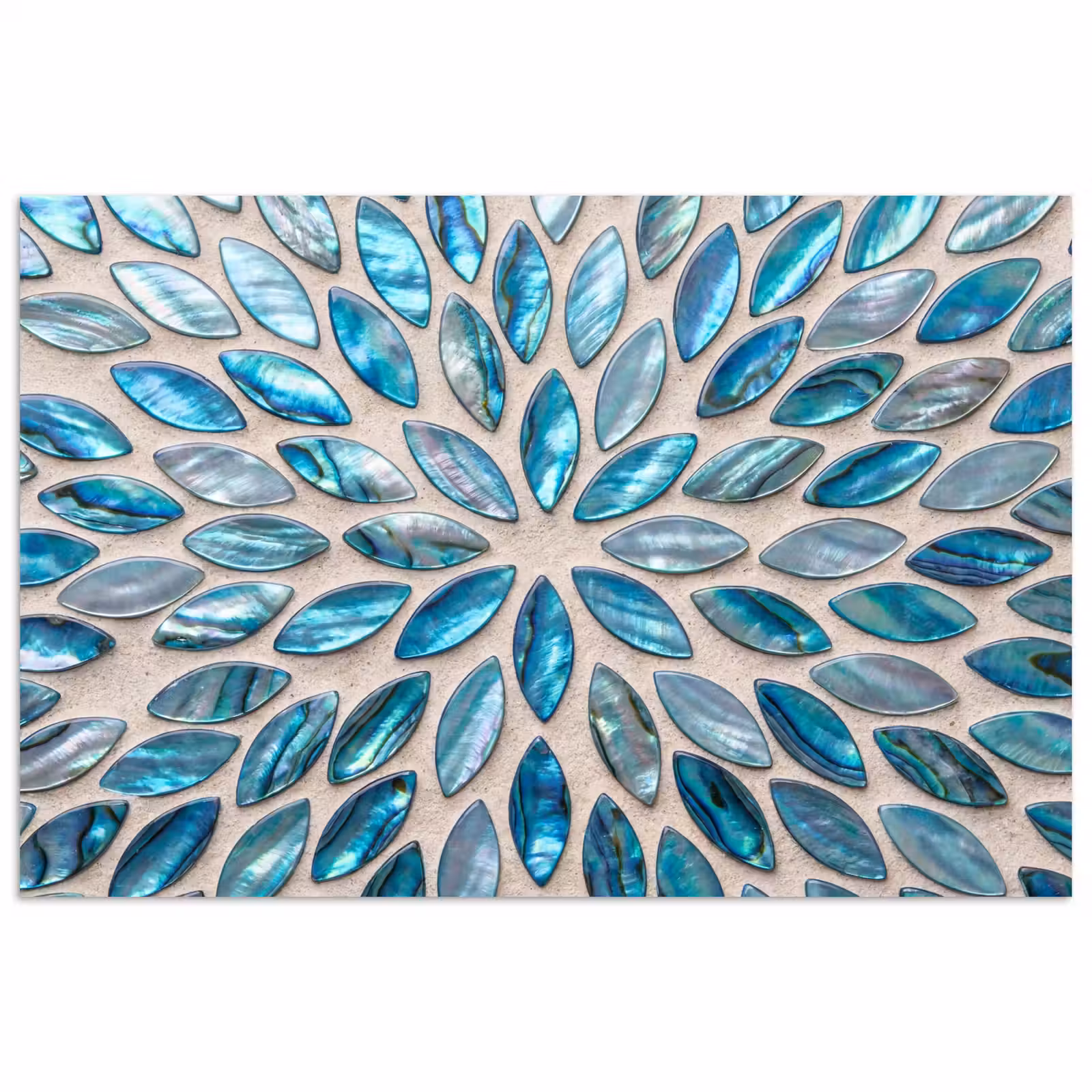 Poster - Patroon - Glans - Abstract - Blauw - Decoratie — 1