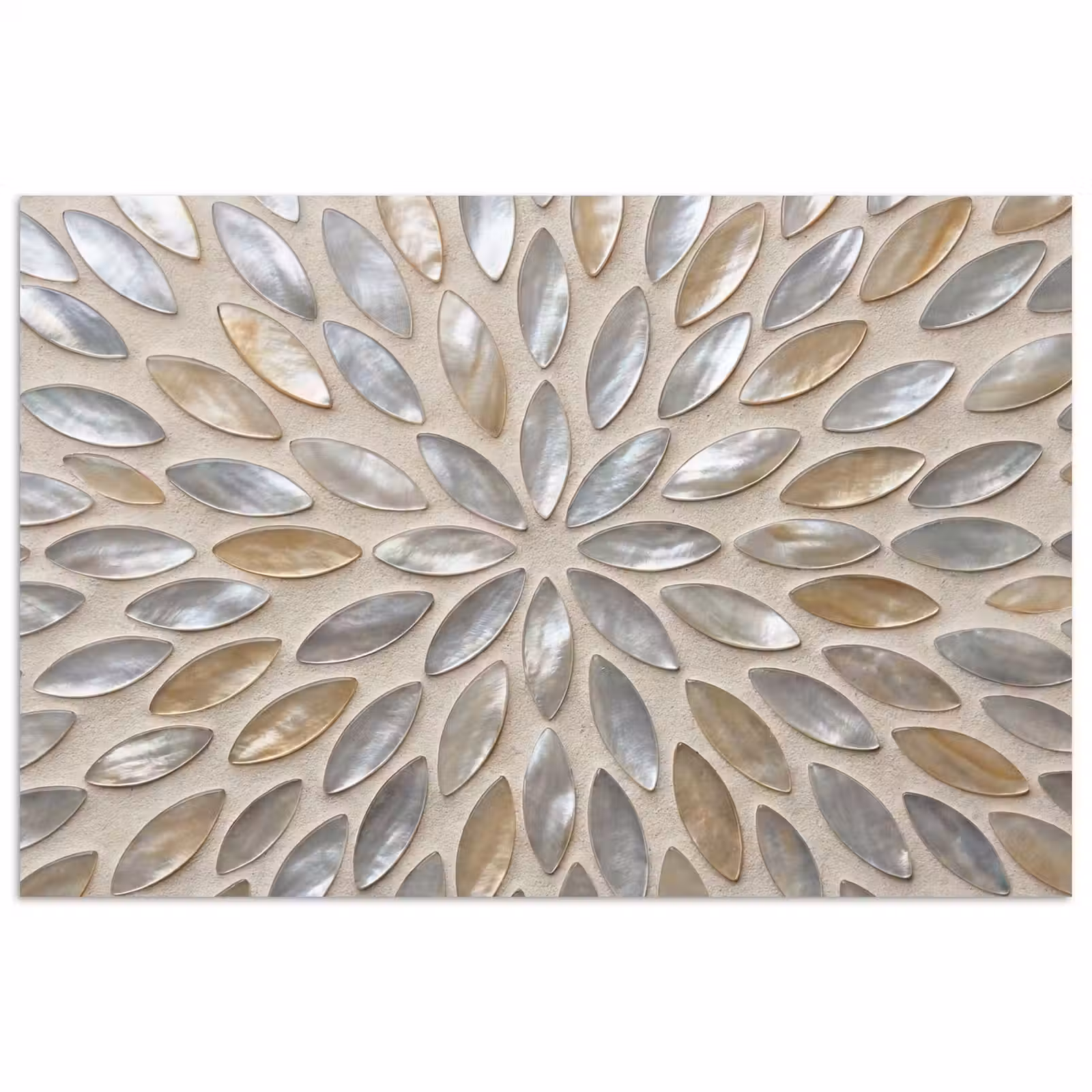 Poster - Patroon - Ovaal - Glanzend - Abstract - Beige — 1