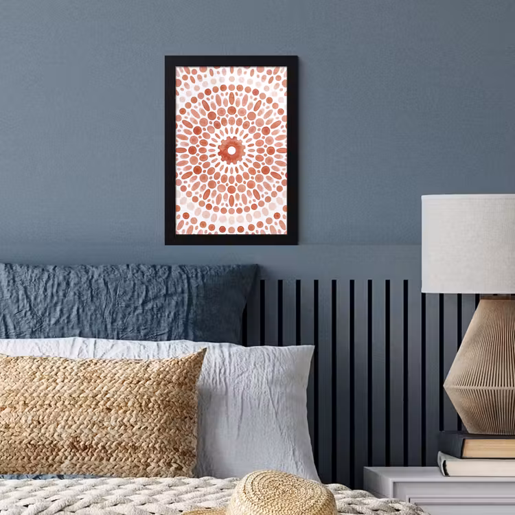 Poster met lijst - Patroon - Cirkels - Abstract - Modern - Rood — 4