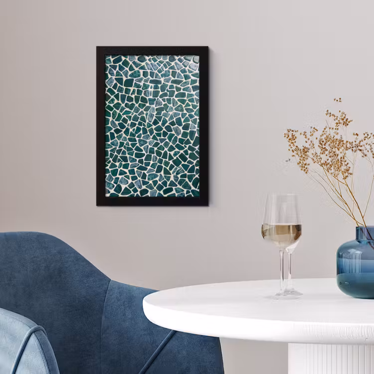 Poster met lijst - Textuur - Steen - Groen - Abstract - Patroon — 2
