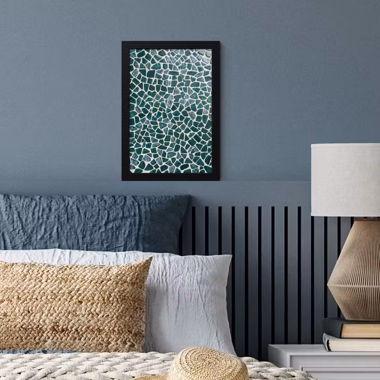 Poster met lijst - Textuur - Steen - Groen - Abstract - Patroon — 4