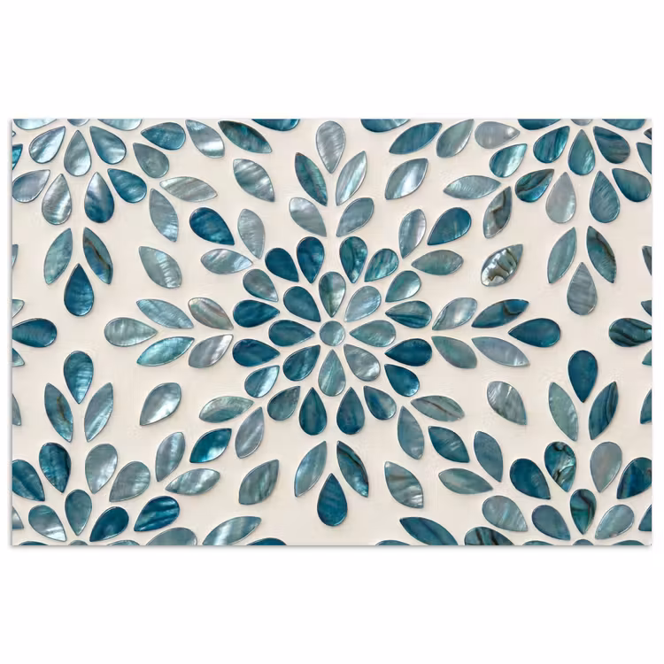 Poster - Patroon - Bladeren - Abstract - Modern - Turquoise — 1