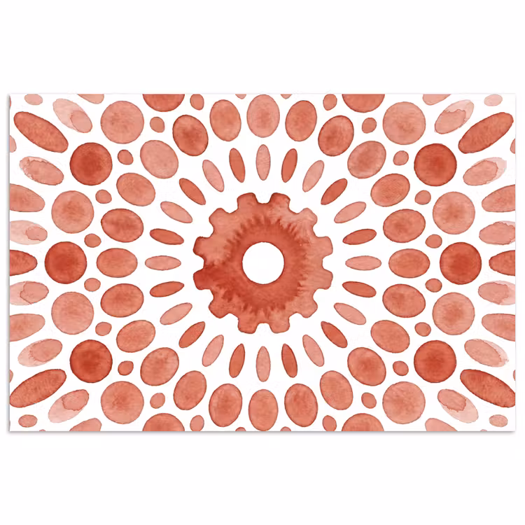 Poster - Patroon - Cirkels - Abstract - Modern - Rood — 1
