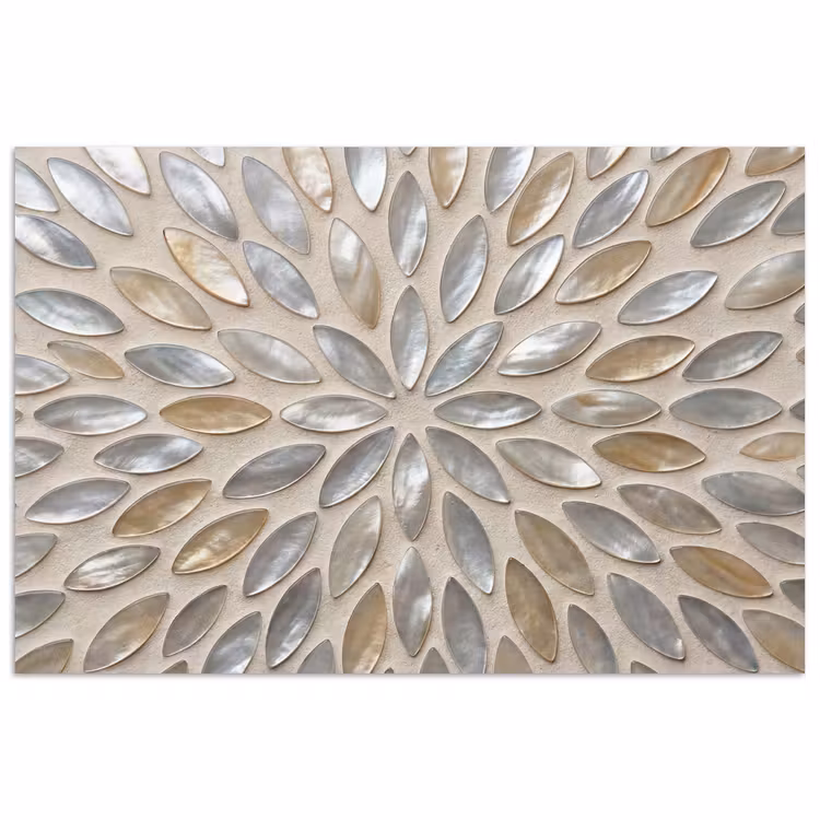 Poster - Patroon - Ovaal - Glanzend - Abstract - Beige — 1