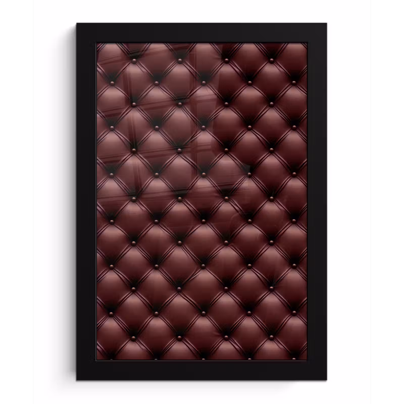 Poster met lijst - Leer - Patroon - Bordeaux — 1