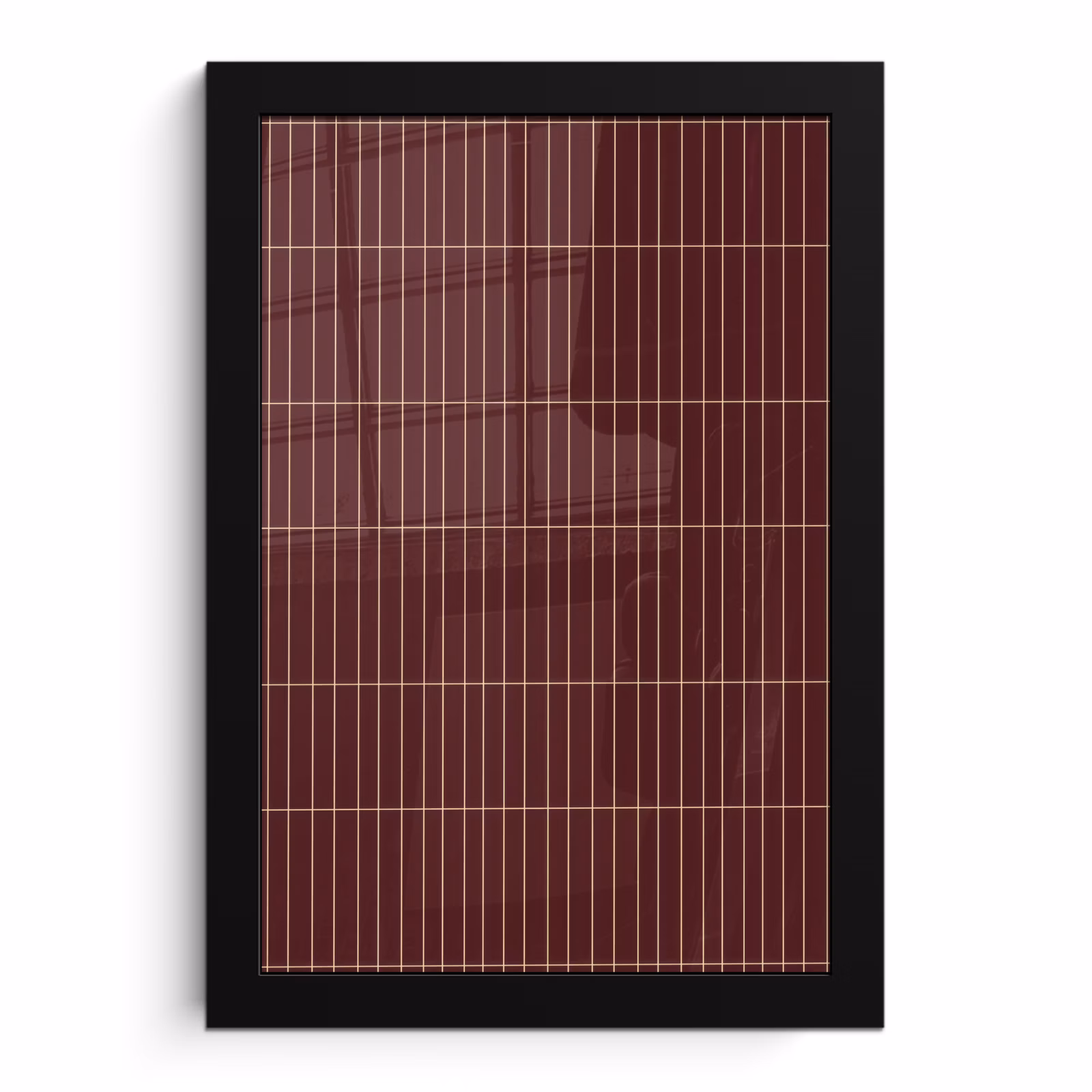 Poster met lijst - Lijnen - Patroon - Bordeaux — 1