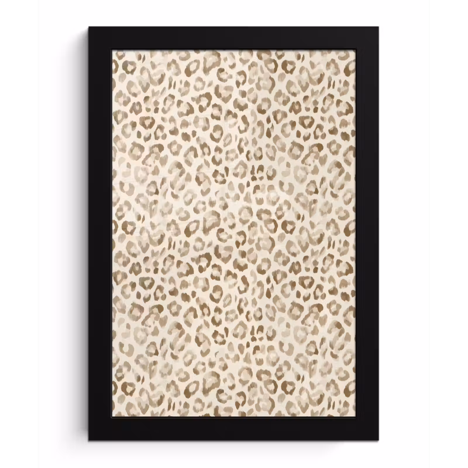 Poster met lijst - Luipaard - Klassiek - Beige — 1