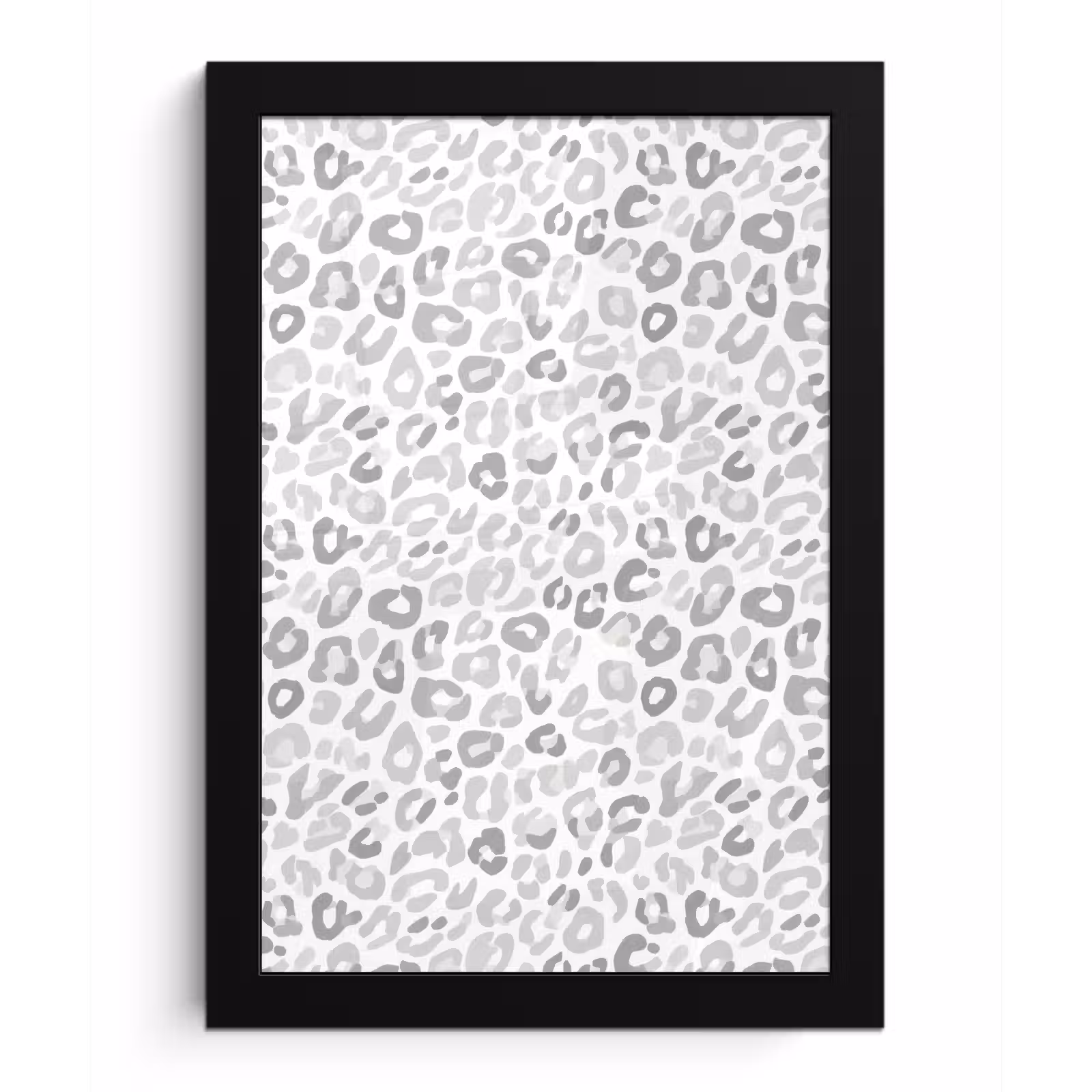 Poster met lijst - Luipaard - Motief - Grijs — 1