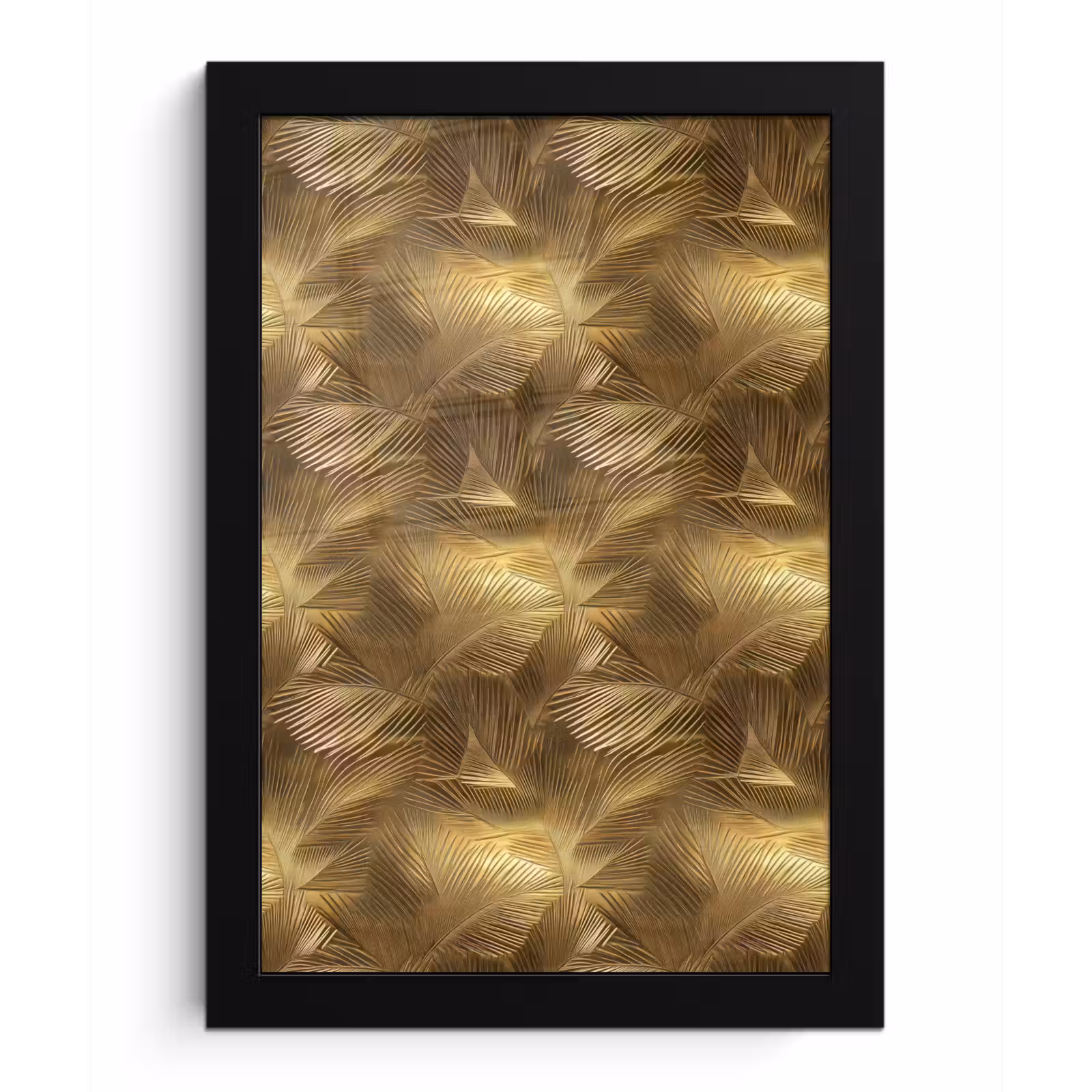 Poster met lijst - Palm - Waaier - Goud — 1